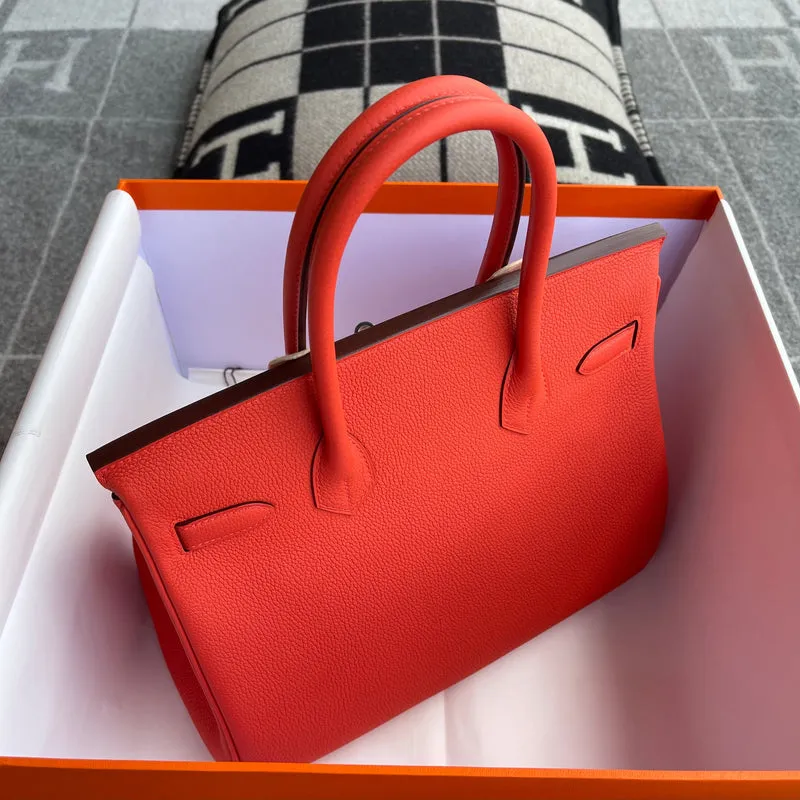 BIRKIN 30 TOGO LEATHER ROUGE DE COEUR WITH PALLADIUM HARDWARE (PHW) - 3