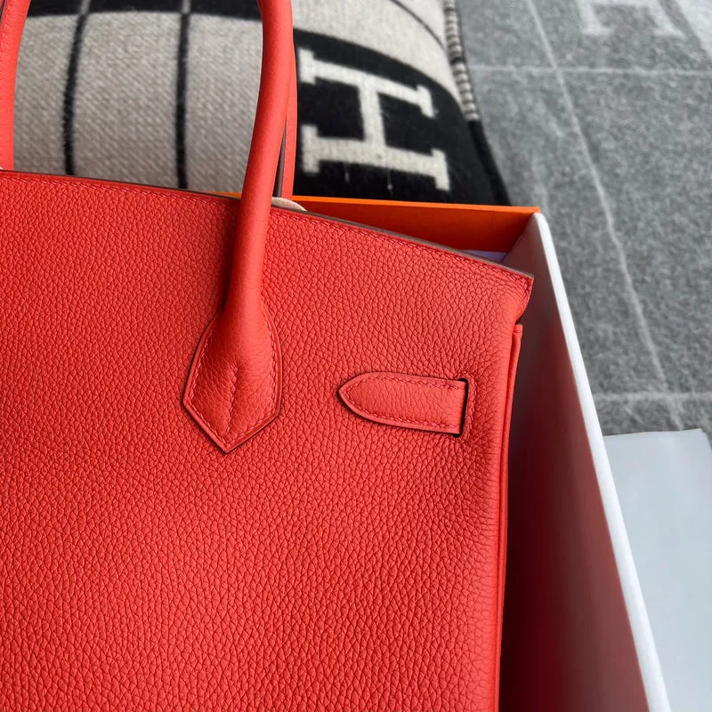 BIRKIN 30 TOGO LEATHER ROUGE DE COEUR WITH PALLADIUM HARDWARE (PHW) - 7