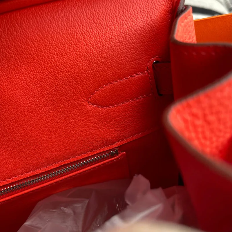 BIRKIN 30 TOGO LEATHER ROUGE DE COEUR WITH PALLADIUM HARDWARE (PHW) - 5