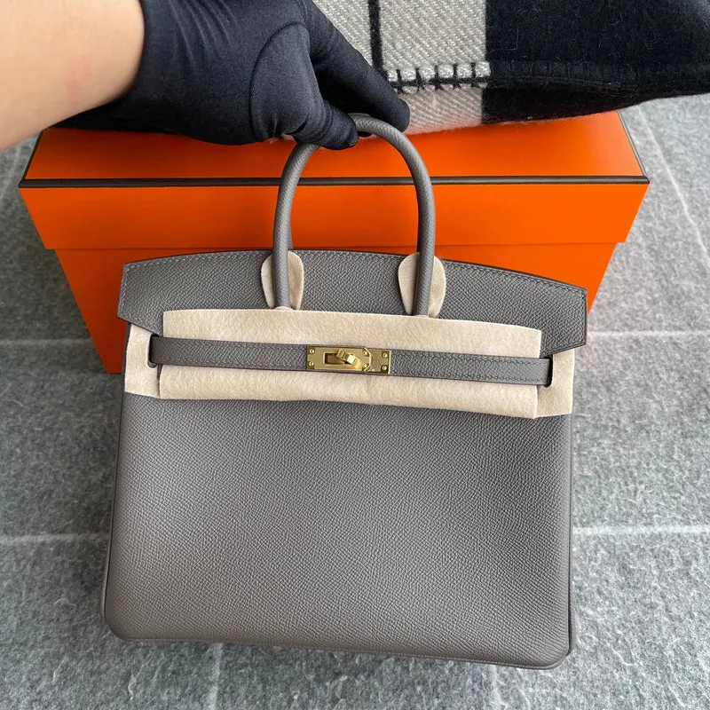 BIRKIN 25 EPSOM LEATHER GRIS ASPHALTE WITH GOLD HARDWARE (GHW) - 2