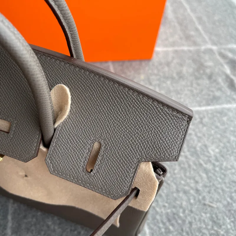 BIRKIN 25 EPSOM LEATHER GRIS ASPHALTE WITH GOLD HARDWARE (GHW) - 9