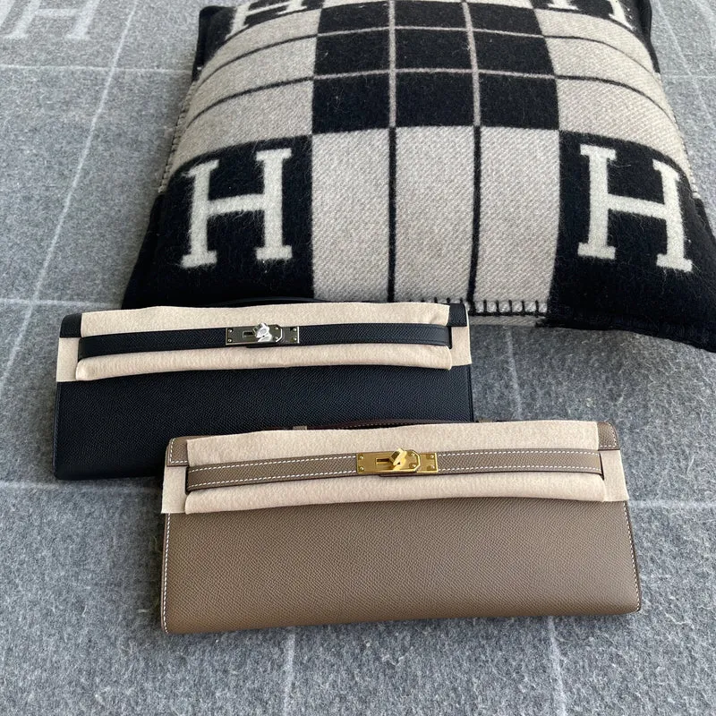 KELLY CUT EPSOM LEATHER ETOUPE WITH GOLD HARDWARE (GHW) - 2