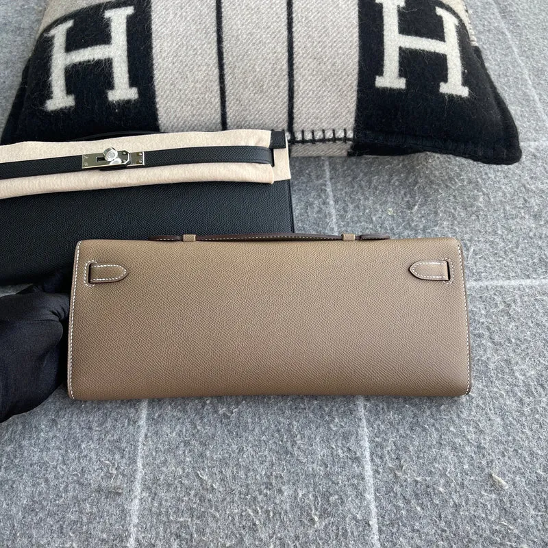 KELLY CUT EPSOM LEATHER ETOUPE WITH GOLD HARDWARE (GHW) - 3