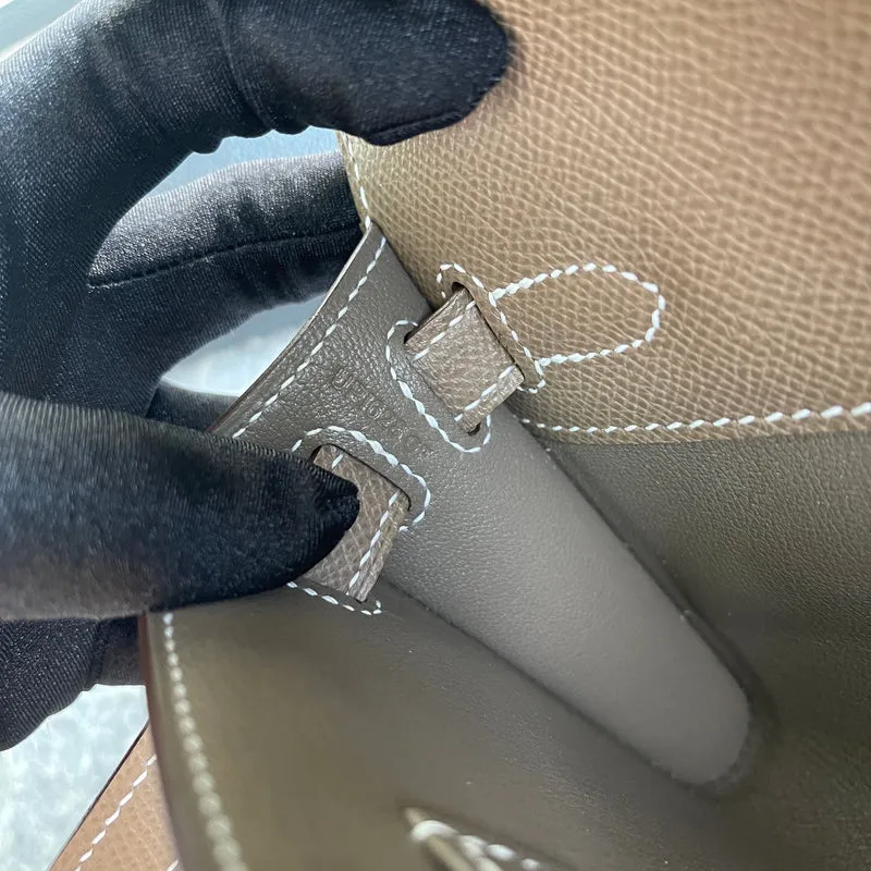 KELLY CUT EPSOM LEATHER ETOUPE WITH GOLD HARDWARE (GHW) - 4
