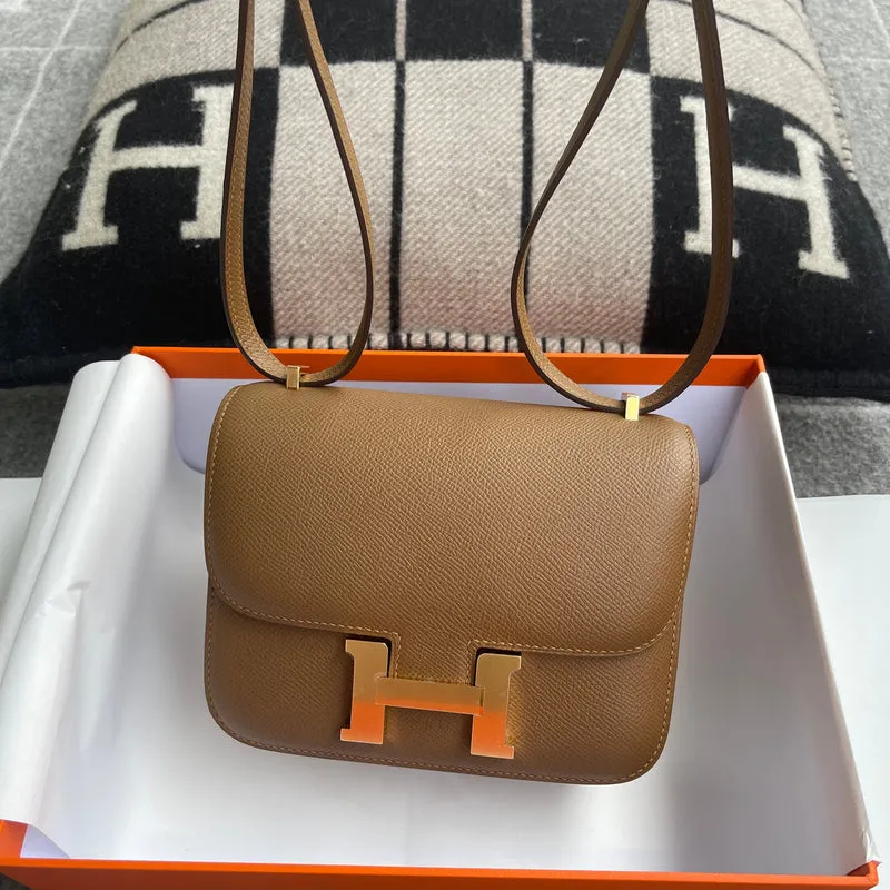 CONSTANCE 18 (MINI) EPSOM LEATHER SESAME WITH GOLD HARDWARE (GHW) - 4