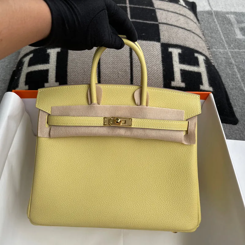 BIRKIN 25 TOGO LEATHER JAUNE POUSSIN WITH GOLD HARDWARE (GHW) - 2