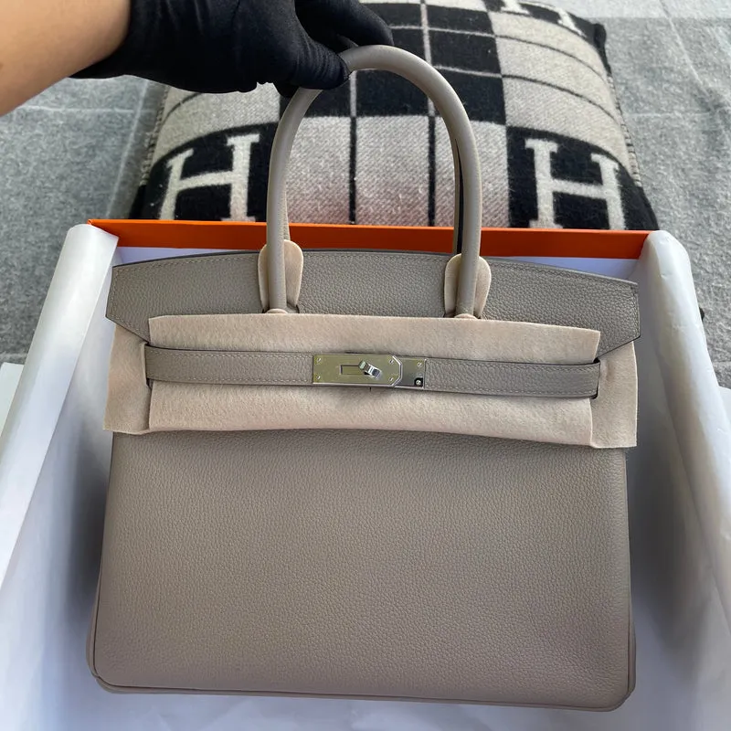 BIRKIN 30 TOGO LEATHER GRIS TOURTERELLE WITH PALLADIUM HARDWARE (PHW) - 2