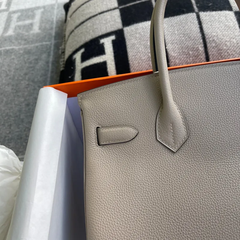 BIRKIN 30 TOGO LEATHER GRIS TOURTERELLE WITH PALLADIUM HARDWARE (PHW) - 8