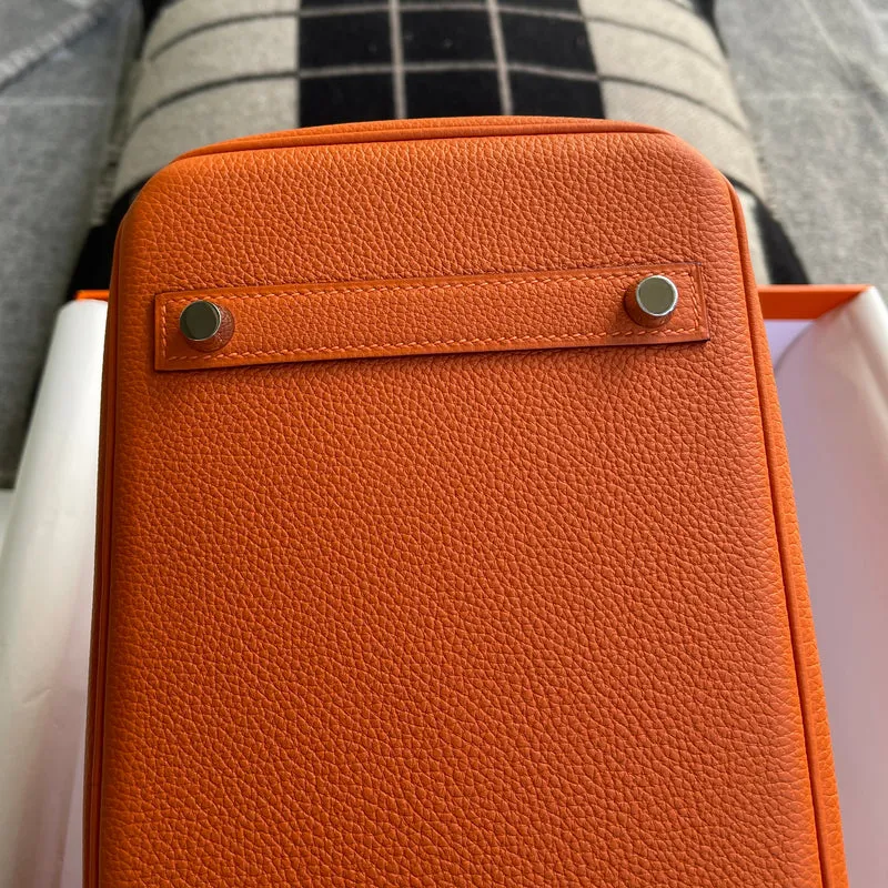 BIRKIN 30 TOGO LEATHER ORANGE WITH PALLADIUM HARDWARE (PHW) - 9