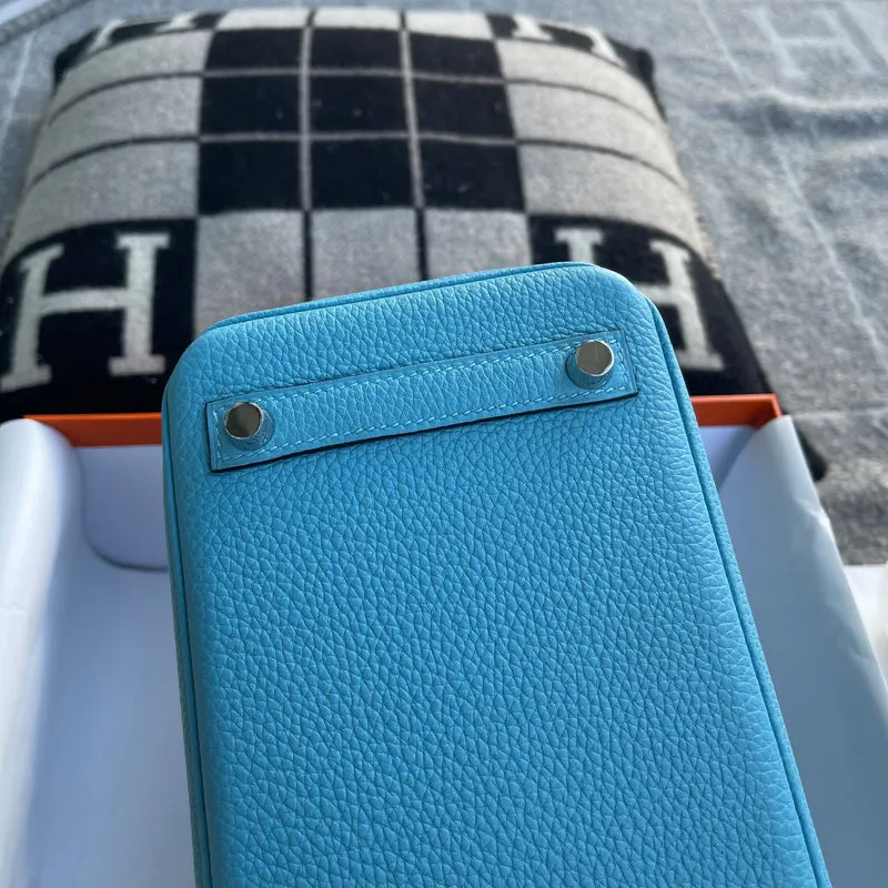 BIRKIN 25 TOGO LEATHER BLEU DU NORD WITH PALLADIUM HARDWARE (PHW) - 9