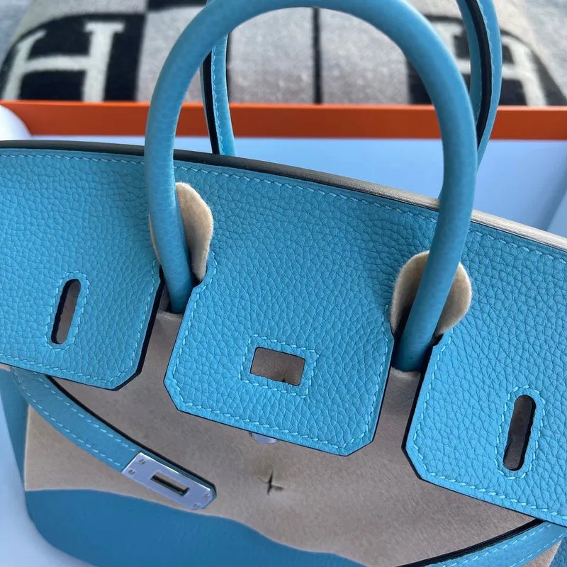 BIRKIN 25 TOGO LEATHER BLEU DU NORD WITH PALLADIUM HARDWARE (PHW) - 10
