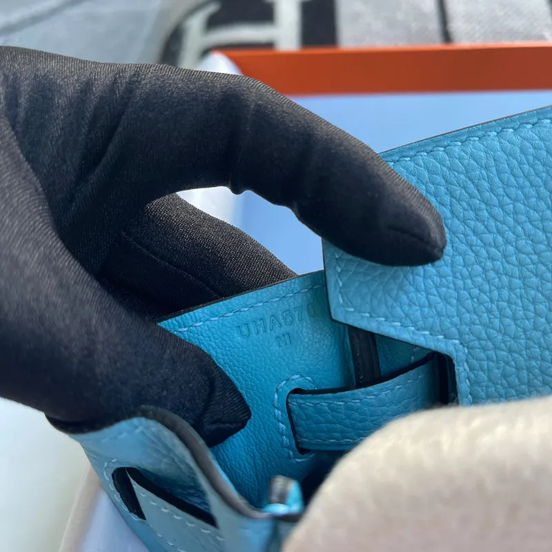 BIRKIN 25 TOGO LEATHER BLEU DU NORD WITH PALLADIUM HARDWARE (PHW) - 5