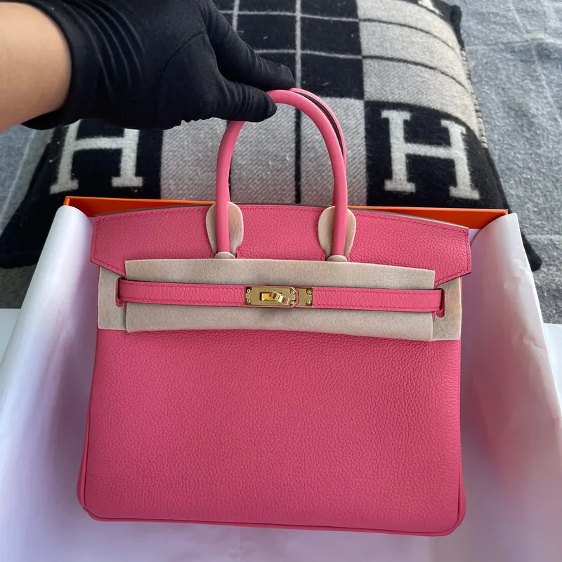 BIRKIN 25 TOGO LEATHER ROSE LIPSTICK WITH GOLD HARDWARE (GHW) - 2