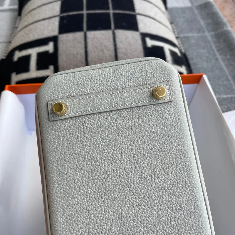 BIRKIN 25 TOGO LEATHER PEARL GREY WITH GOLD HARDWARE (GHW) - 8