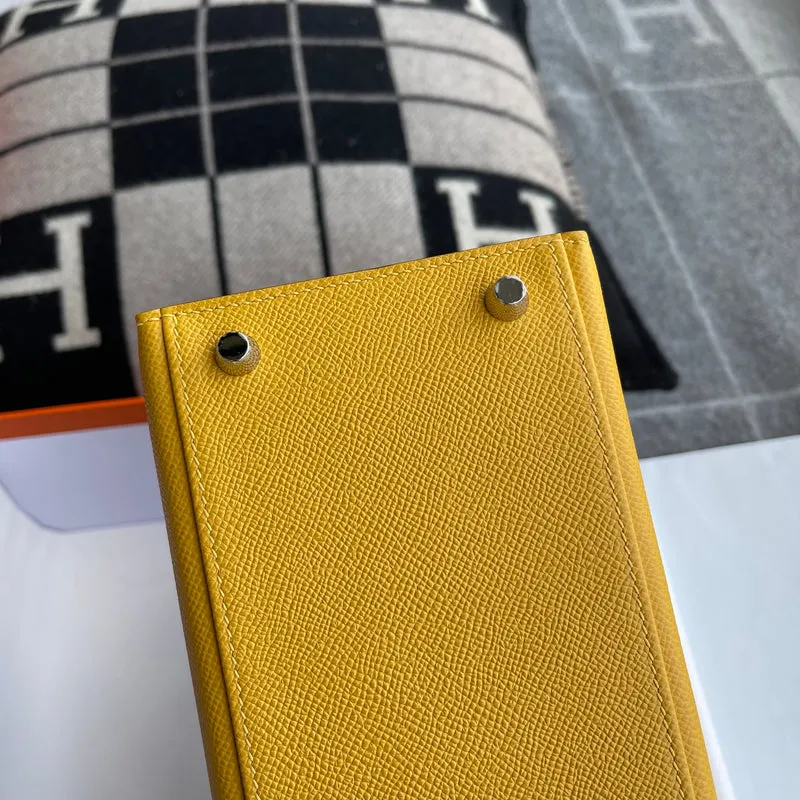 KELLY 28 EPSOM LEATHER JAUNE AMBRE WITH PALLADIUM HARDWARE (PHW) - 9