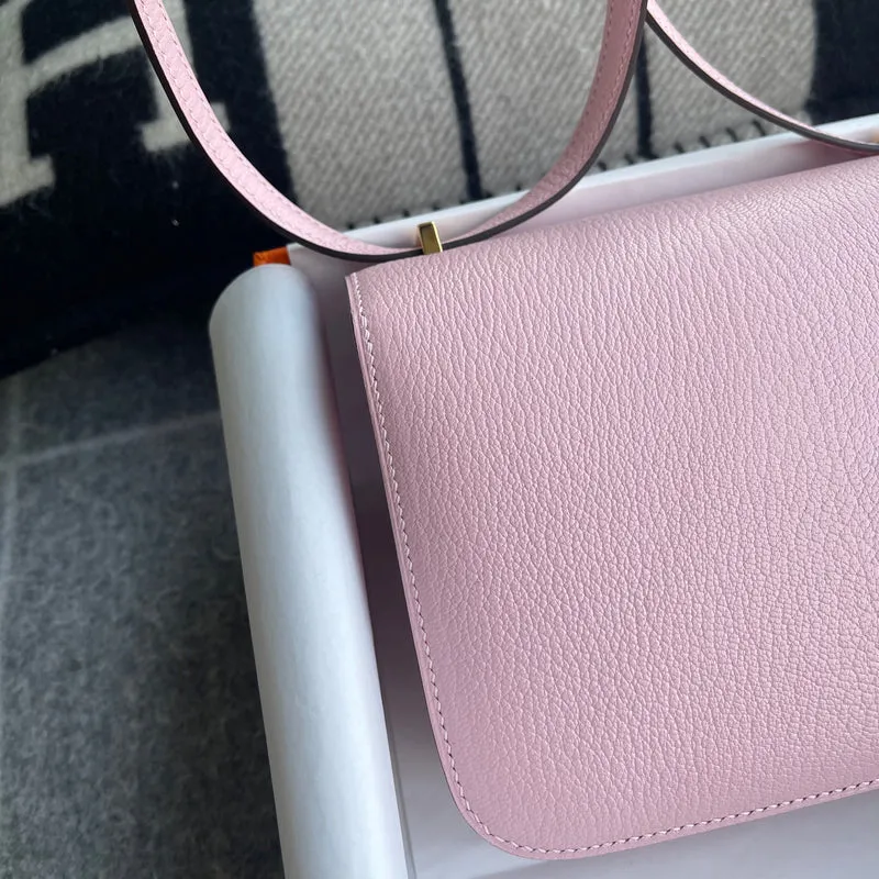 CONSTANCE 18 (MINI) CHEVRE LEATHER ROSE SAKURA WITH GOLD HARDWARE (GHW) - 8