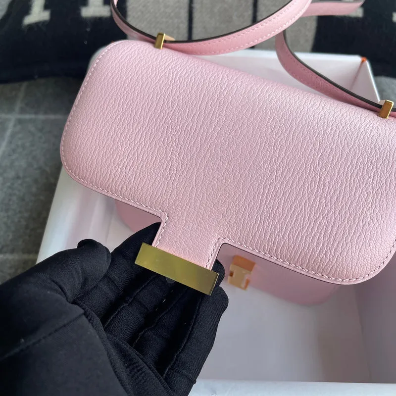 CONSTANCE 18 (MINI) CHEVRE LEATHER ROSE SAKURA WITH GOLD HARDWARE (GHW) - 6