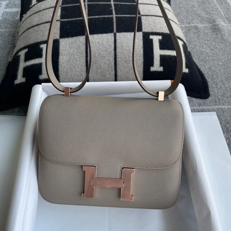 CONSTANCE 24 EPSOM LEATHER GRIS ASPHALTE WITH ROSE GOLD HARDWARE (RGHW) - 2