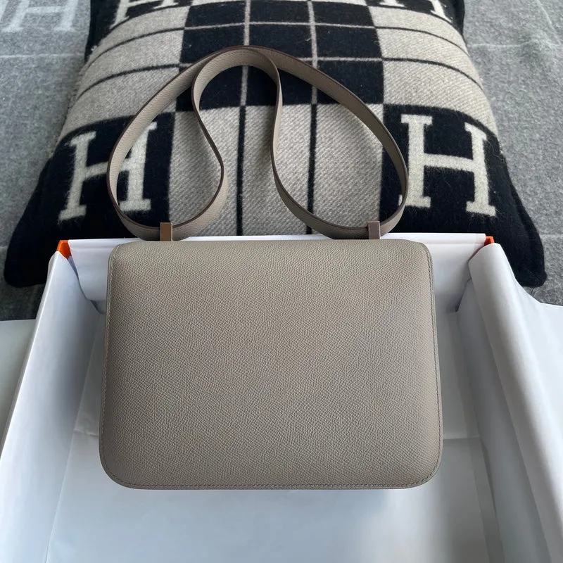 CONSTANCE 24 EPSOM LEATHER GRIS ASPHALTE WITH ROSE GOLD HARDWARE (RGHW) - 4