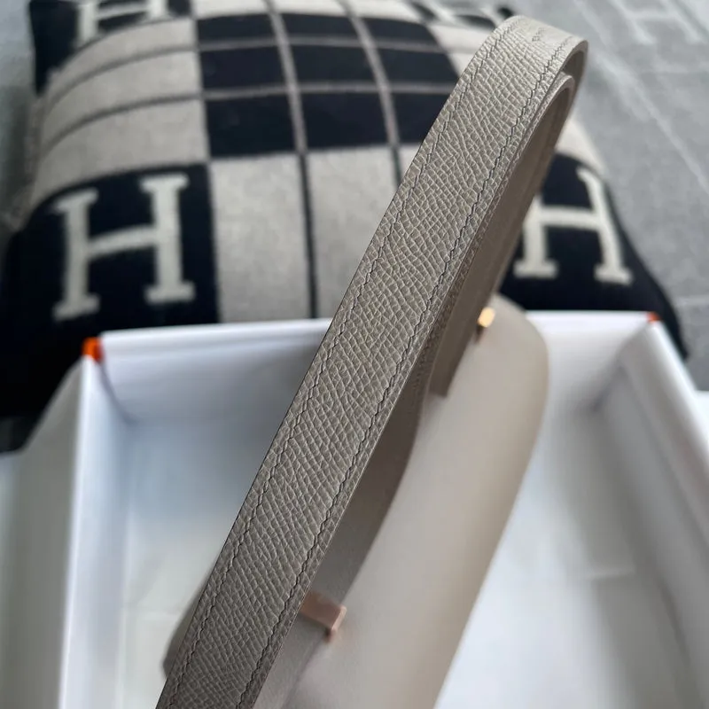 CONSTANCE 24 EPSOM LEATHER GRIS ASPHALTE WITH ROSE GOLD HARDWARE (RGHW) - 9
