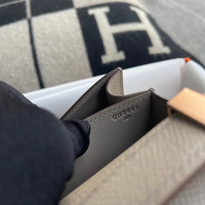 CONSTANCE 24 EPSOM LEATHER GRIS ASPHALTE WITH ROSE GOLD HARDWARE (RGHW) - 10
