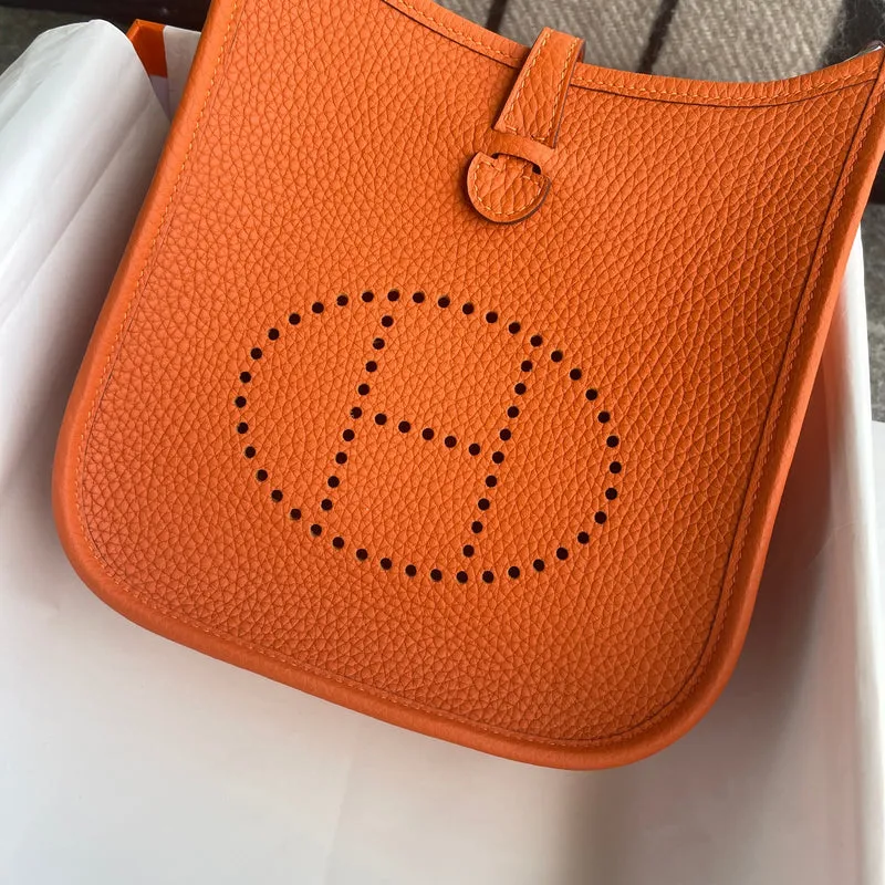 MINI EVELYNE (TPM) CLEMENCE LEATHER ORANGE WITH PALLADIUM HARDWARE (PHW) - 3