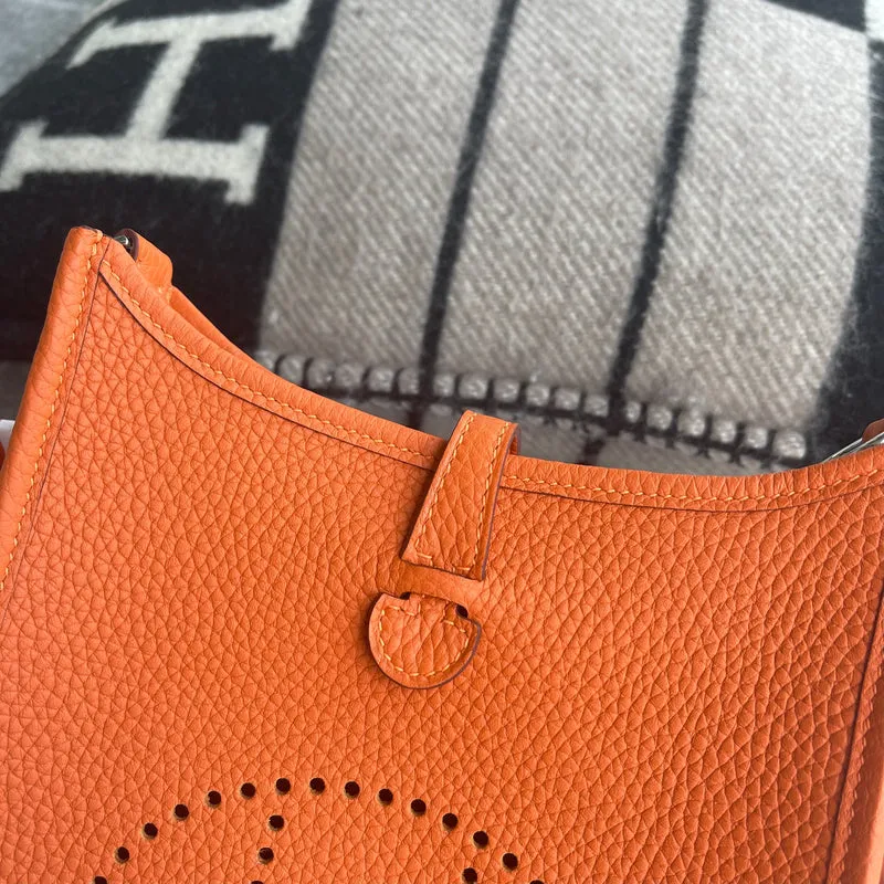 MINI EVELYNE (TPM) CLEMENCE LEATHER ORANGE WITH PALLADIUM HARDWARE (PHW) - 4