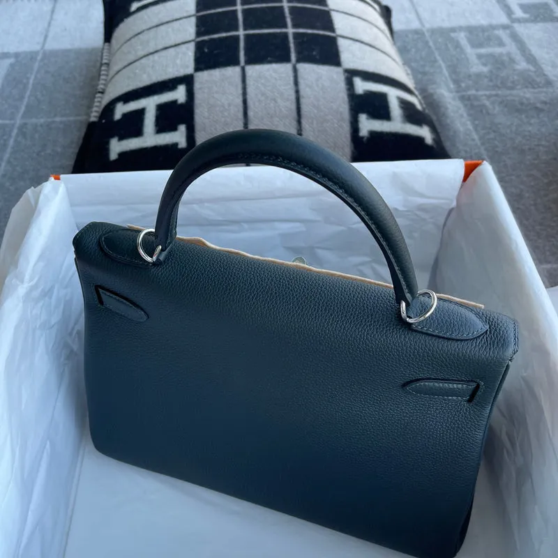 KELLY 32 TOGO LEATHER NOIR (BLACK) WITH PALLADIUM HARDWARE (PHW) - 5