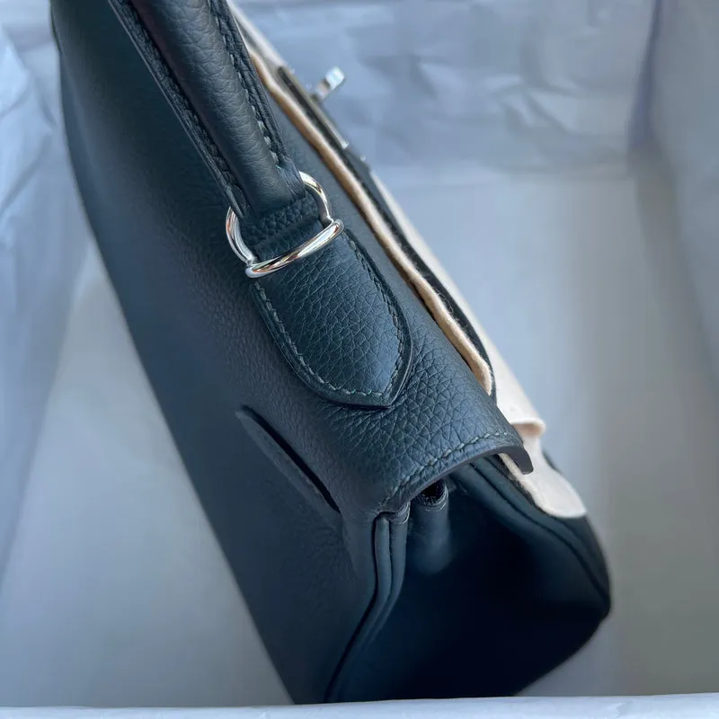 KELLY 32 TOGO LEATHER NOIR (BLACK) WITH PALLADIUM HARDWARE (PHW) - 7