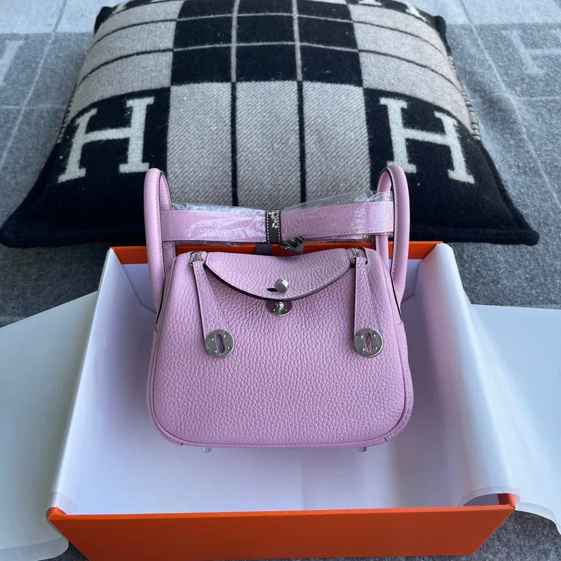 MINI LINDY 20 CLEMENCE LEATHER MAUVE SYLVESTRE WITH PALLADIUM HARDWARE (PHW) - 2