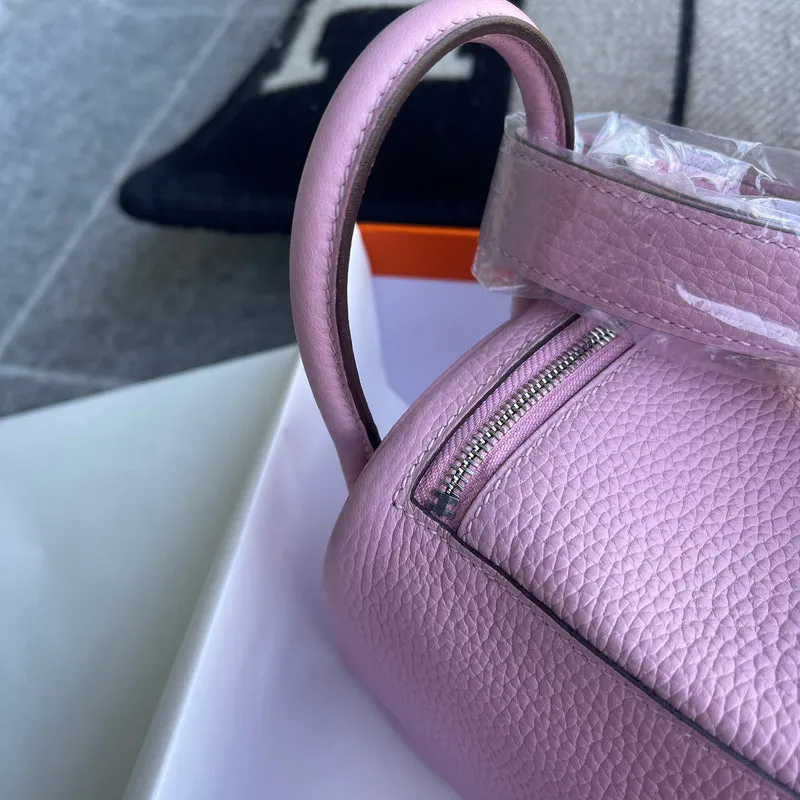 MINI LINDY 20 CLEMENCE LEATHER MAUVE SYLVESTRE WITH PALLADIUM HARDWARE (PHW) - 6