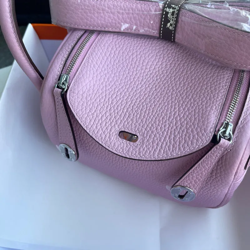 MINI LINDY 20 CLEMENCE LEATHER MAUVE SYLVESTRE WITH PALLADIUM HARDWARE (PHW) - 5