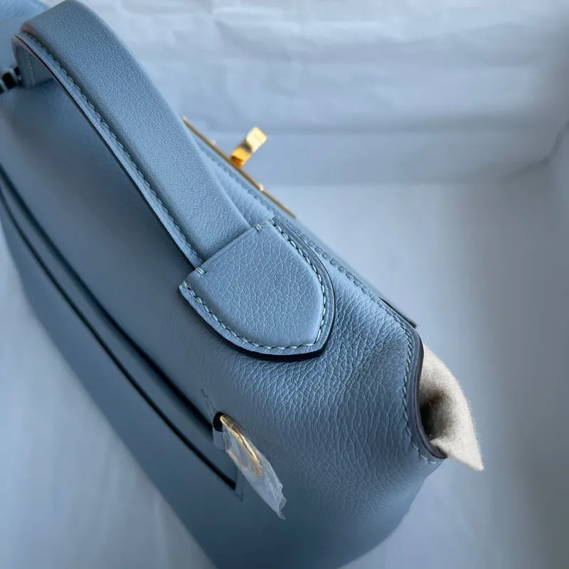 24/24 (MINI) EVERCOLOR & SWIFT LEATHER BLEU LIN WITH GOLD HARDWARE (GHW) - 10