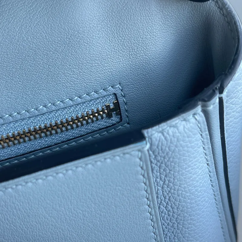 24/24 (MINI) EVERCOLOR & SWIFT LEATHER BLEU LIN WITH GOLD HARDWARE (GHW) - 8