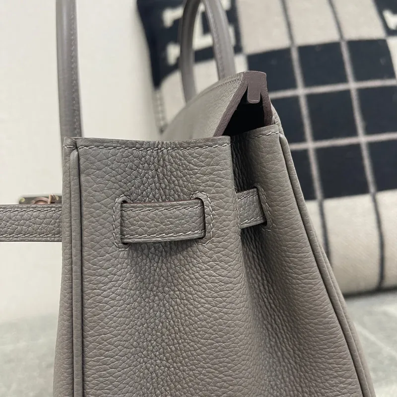 BIRKIN 25 TOGO LEATHER GRIS ASPHALTE WITH ROSE GOLD HARDWARE (RGHW) - 5
