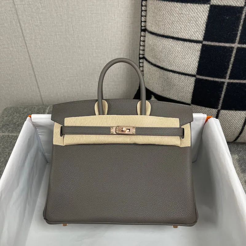 BIRKIN 25 TOGO LEATHER GRIS ASPHALTE WITH ROSE GOLD HARDWARE (RGHW) - 8