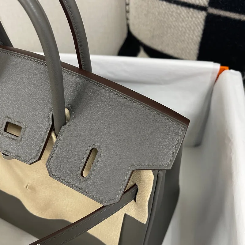 BIRKIN 25 TOGO LEATHER ETAIN WITH PALLADIUM HARDWARE (PHW) - 6