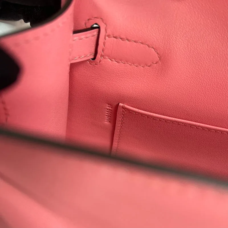KELLY POCHETTE SWIFT LEATHER ROSE AZALEE WITH PALLADIUM HARDWARE (PHW) - 4