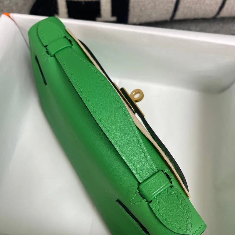 KELLY POCHETTE SWIFT LEATHER BAMBOO WITH GOLD HARDWARE (GHW) - 5