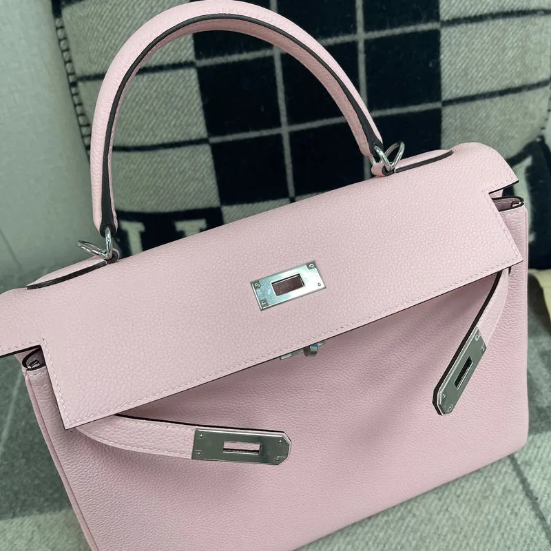 KELLY 32 TOGO LEATHER ROSE SAKURA WITH PALLADIUM HARDWARE (PHW) - 3