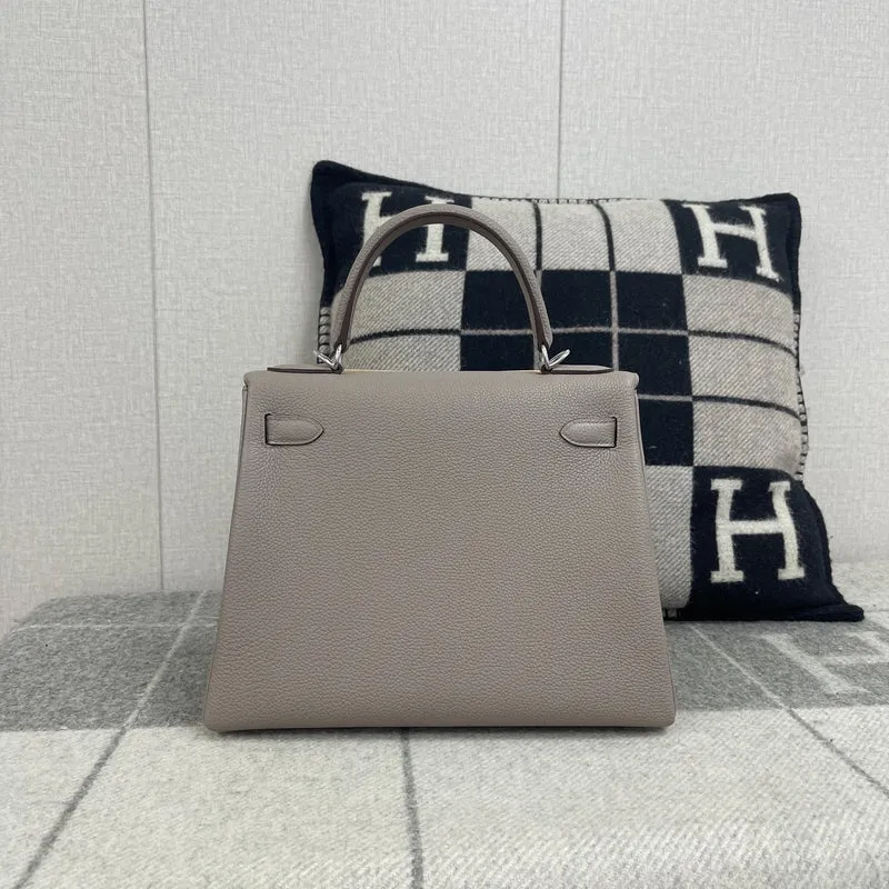 KELLY 28 TOGO LEATHER GRIS ASPHALTE WITH PALLADIUM HARDWARE (PHW) - 2