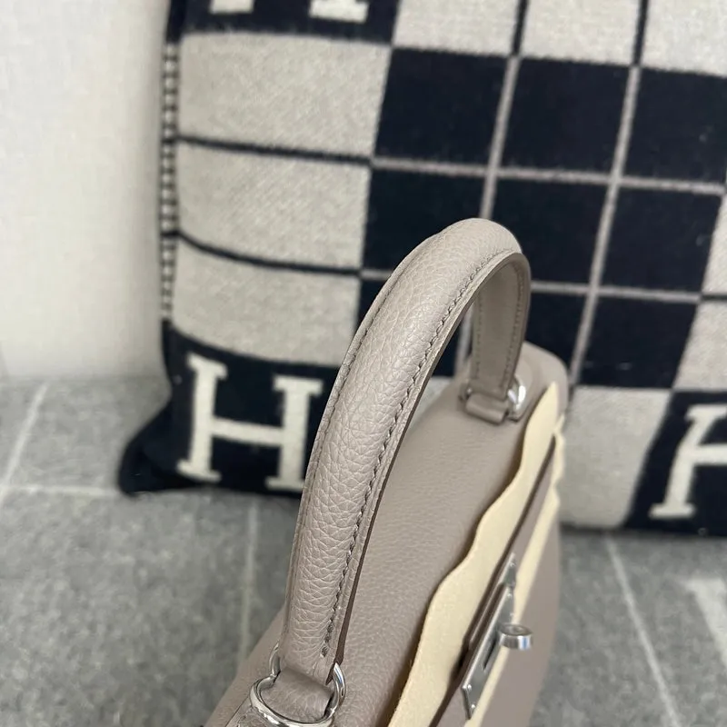 KELLY 28 TOGO LEATHER GRIS ASPHALTE WITH PALLADIUM HARDWARE (PHW) - 6
