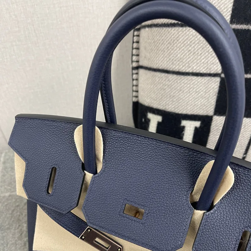 BIRKIN 30 TOGO LEATHER BLEU NUIT WITH ROSE GOLD HARDWARE (RGHW) - 7