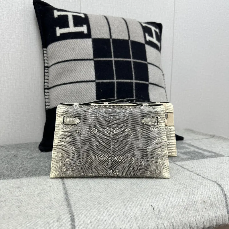 KELLY POCHETTE OMBRE LIZARD WITH PALLADIUM HARDWARE (PHW) - 2