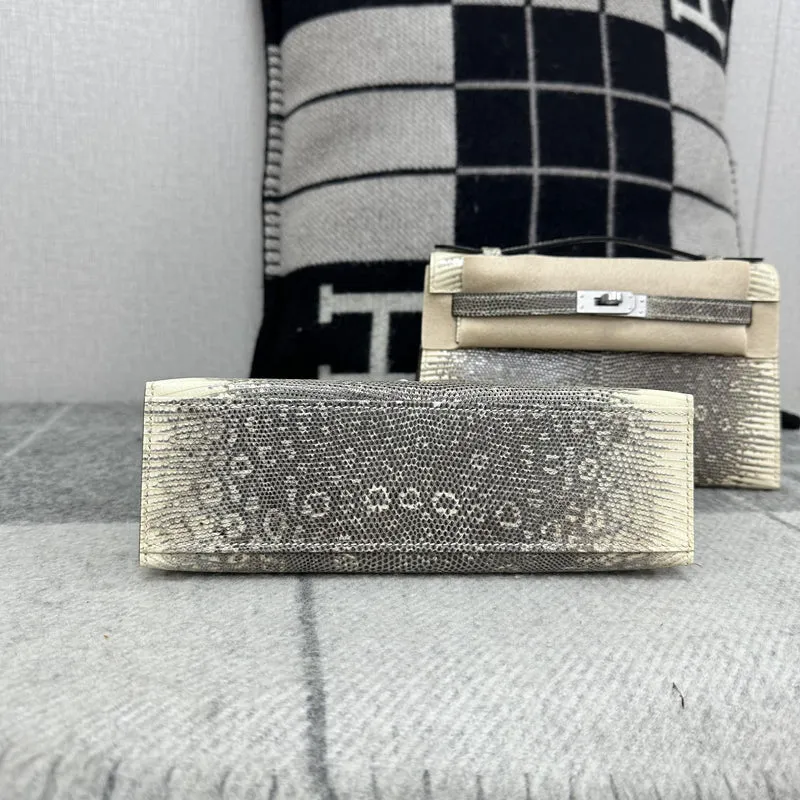 KELLY POCHETTE OMBRE LIZARD WITH PALLADIUM HARDWARE (PHW) - 4