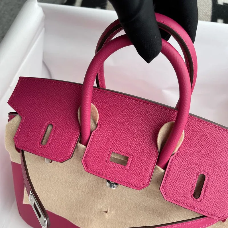 BIRKIN 25 EPSOM LEATHER ROSE POURPRE PALLADIUM HARDWARE (PHW) - 3