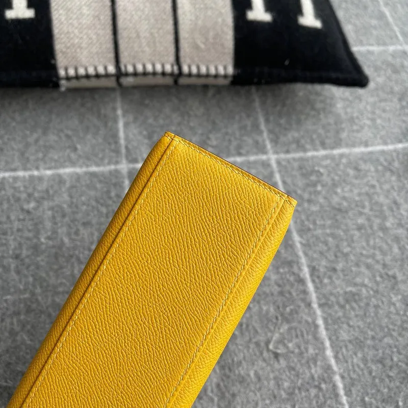 KELLY POCHETTE EPSOM LEATHER EPSOM JAUNE AMBRE WITH GOLD HARDWARE (GHW) - 6