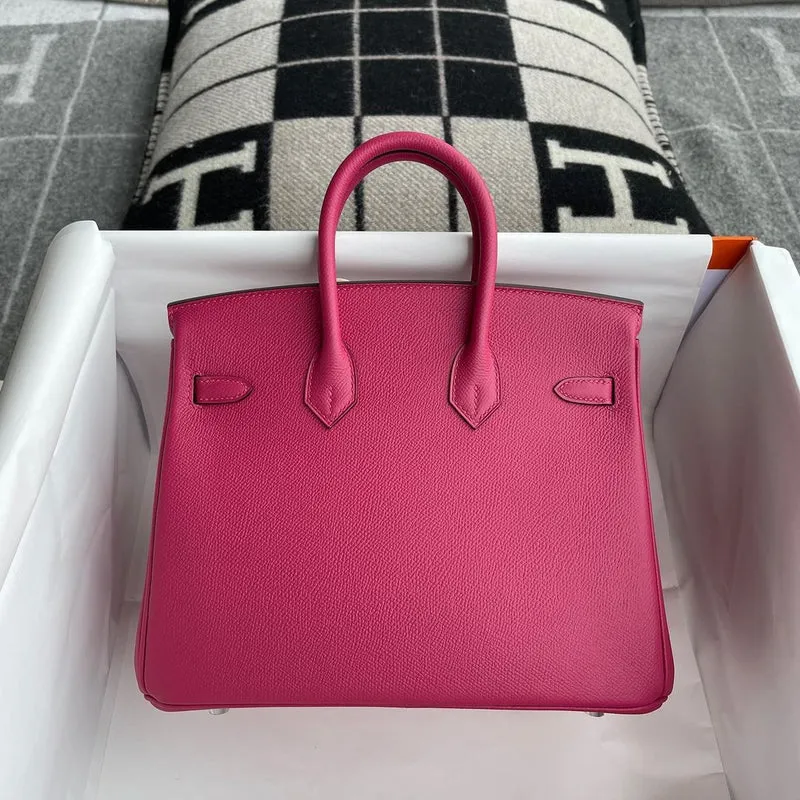 BIRKIN 25 EPSOM LEATHER ROSE POURPRE PALLADIUM HARDWARE (PHW) - 2