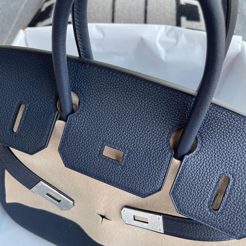 BIRKIN 30 TOGO LEATHER BLEU NUIT WITH PALLADIUM HARDWARE (PHW) - 3