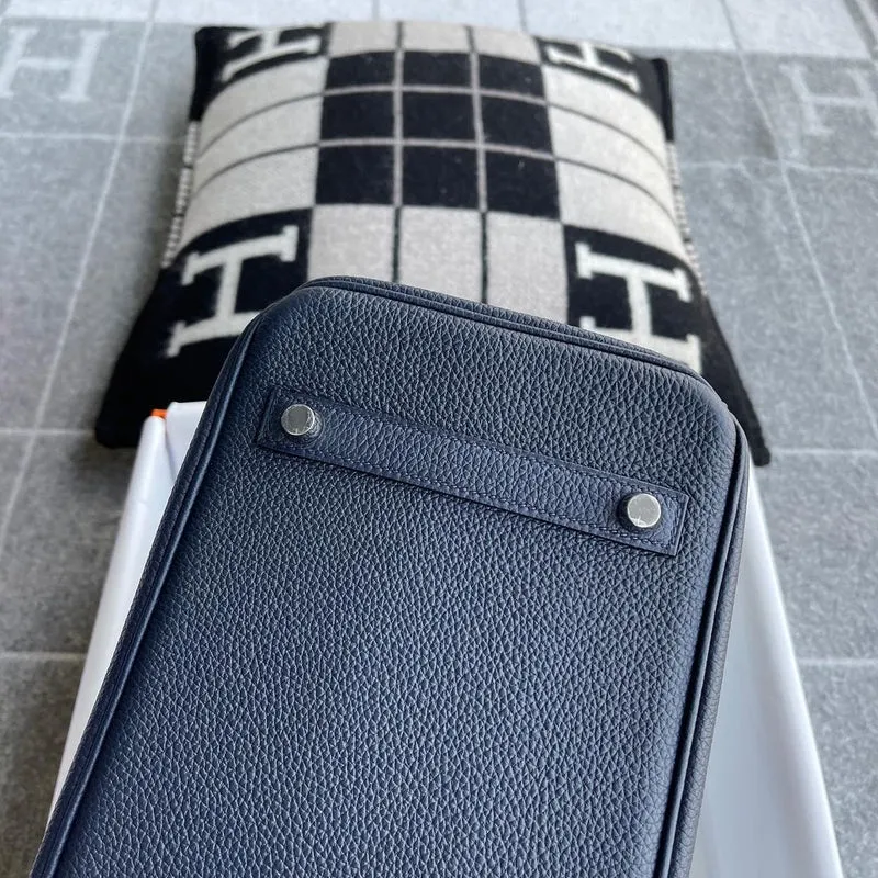 BIRKIN 30 TOGO LEATHER BLEU NUIT WITH PALLADIUM HARDWARE (PHW) - 5